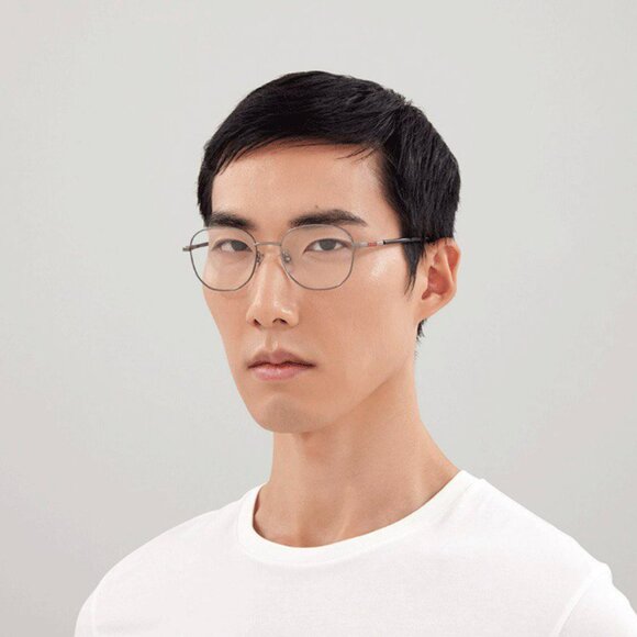 Gucci GG1352O 001 Rectangle Eyeglasses - Shiny Ruthenium/Black 53mm - Picture 3 of 12